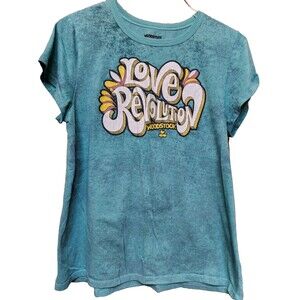 Love Revolution Woodstock 60's 70's Retro T-Shirt Hippie Plus Size 2X Tie-Dye